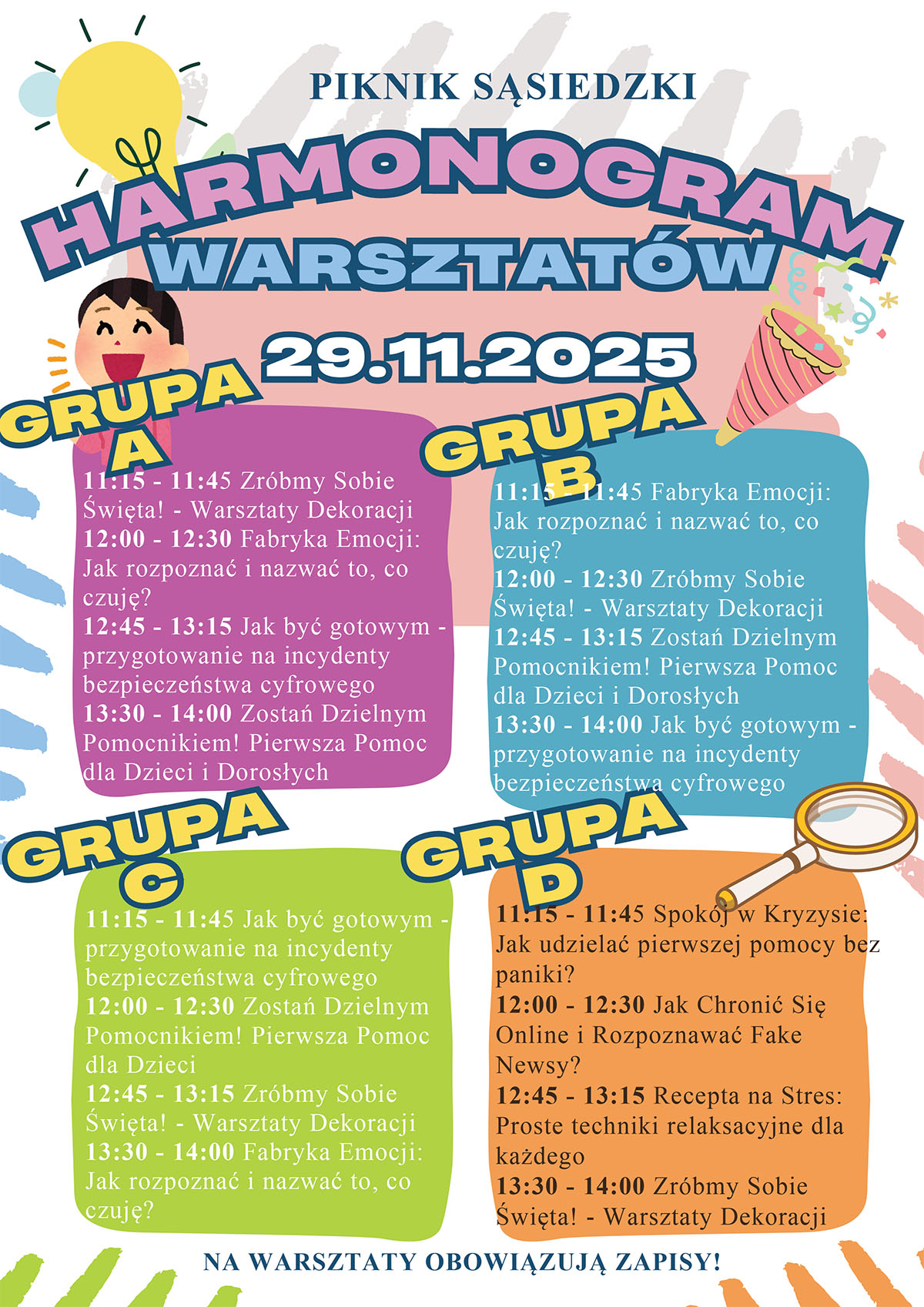 Colorful & Playful Upcoming Events Flyer